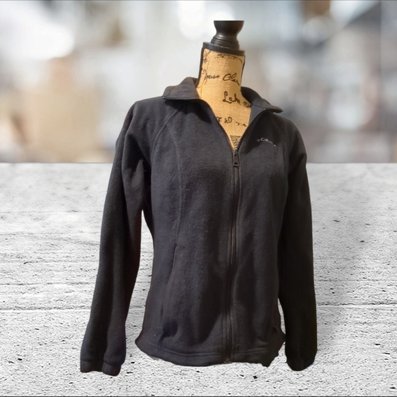 Columbia black zippered fleece jacket size M - Picture 7 of 15